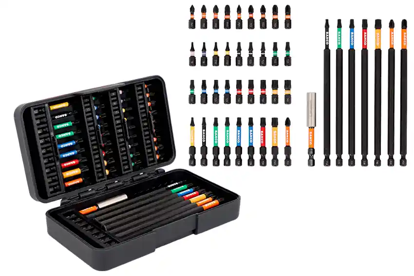 Kup online Bit - końcówka udarowa zestaw 44 elementów TORX, PH, PZ / Bahco / mocowanie 1/4" / długość 25 + 50 + 150 mm