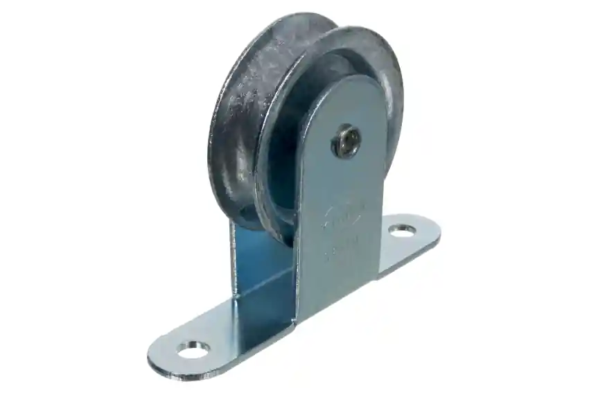 Darmowy zwrot Bloczek do linek AMIG / Ø 38 mm / metalowy / ocynkowany / z płytką do przykręcenia / Mod. 8