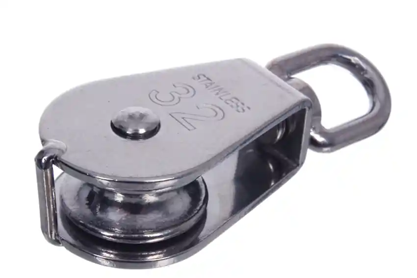 Bloczek do lin nierdzewny / A2 - AISI 304 / model 8149 / Ø25 mm / lina 6 mm / ze ściąganą rolką Popularny