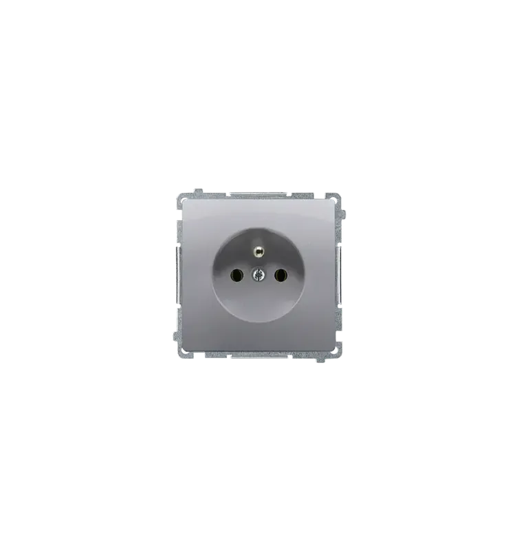 Bestseller Simon Basic Gniazdo z uziemieniem (moduł) 16A, szybkozłącza, stal inox BMGZ1C.01/21