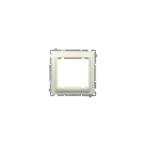 Bezpieczne zakupy Simon Basic Adapter (przejściówka) na osprzęt standardu 45 × 45 mm. Montaż do puszki na łapki i wkręty, beż BMA45M/12