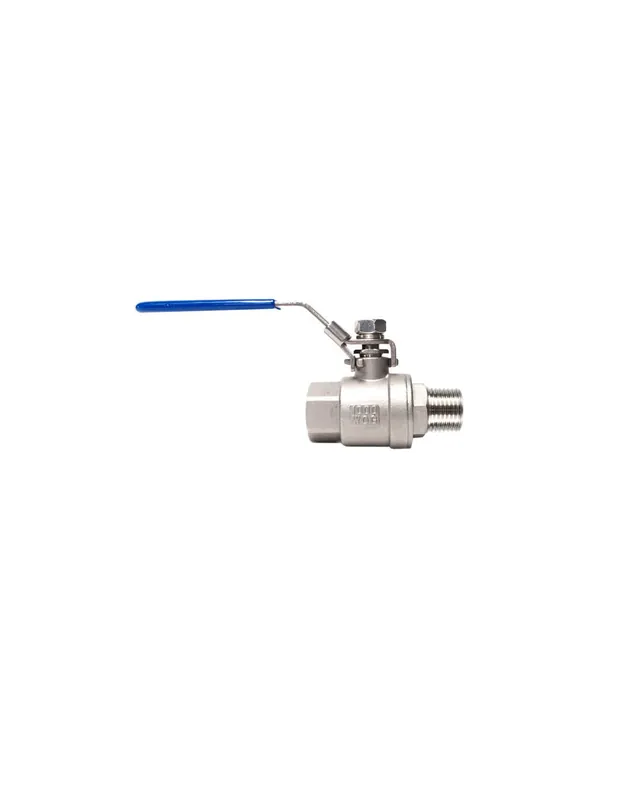 Cena promocyjna Zawór kulowy gwintowany Flowmatik R 3/4 GW - R 3/4 GZ PN63, 2-elementowy, PTFE, stal 316, z blokadą