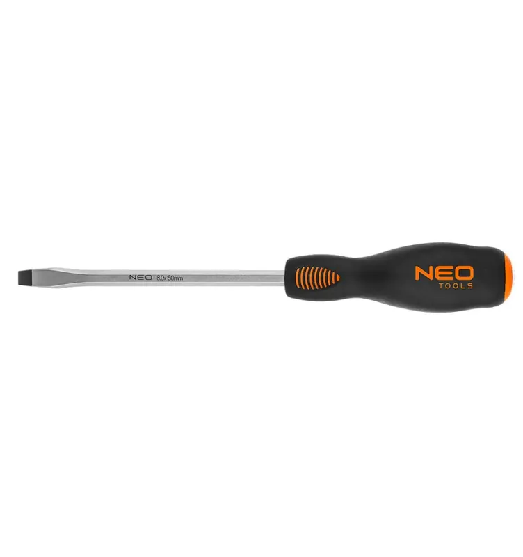 Bezpieczne zakupy Wkrętak płaski do pobijania 8.0 x 150 mm, S2 NEO Tools 04-020