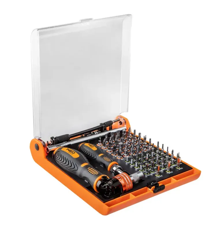 Cena promocyjna Końcówki wkrętakowe z uchwytem 73 szt. NEO Tools 06-115