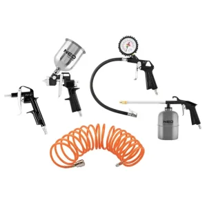 Zestaw lakierniczy, pistolet natryskowy górny zbiornik, 5 szt. NEO Tools 14-699 Bezpieczna płatność