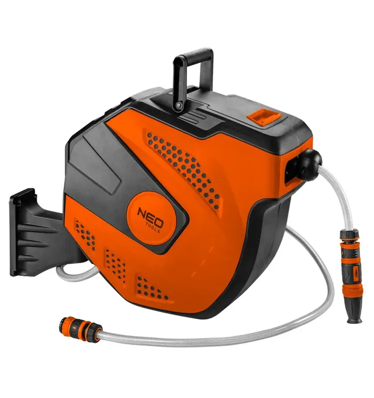 Zniżka Wąż z automatycznym zwijaczem 1/2", 20 m +2m NEO Tools 15-891