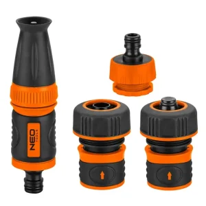 Zestaw 3/4" ze zraszaczem prostym, złaczkami i przyłaczem do kranu NEO Tools 15-711 Do wyczerpania zapasów