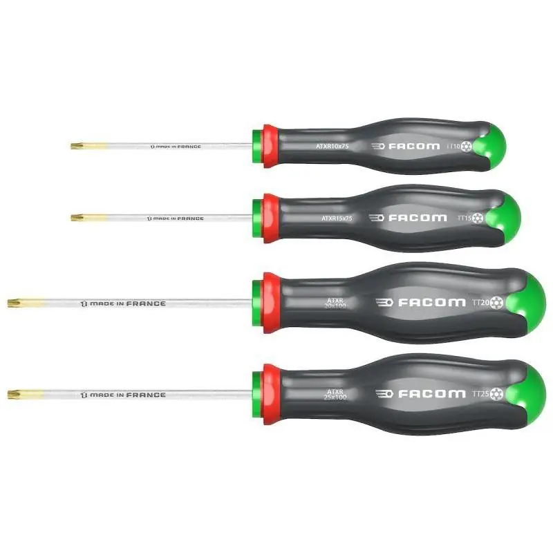 Wysoka jakość ATXR.J4PB - Zestaw 4 wkrętaków Protwist® do śrub Resistorx®, TT10 - TT25