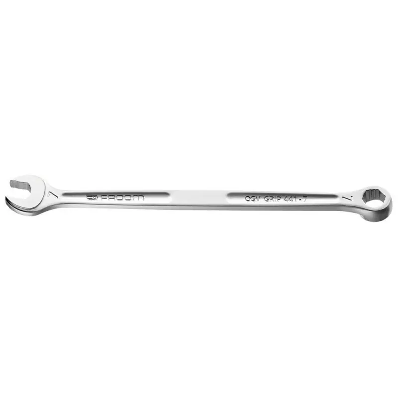 Ostatnia szansa 441.7 - Klucz oczkowo-płaski długi do obrobionych śrub 6-kątnych OGV® GRIP, 7 mm