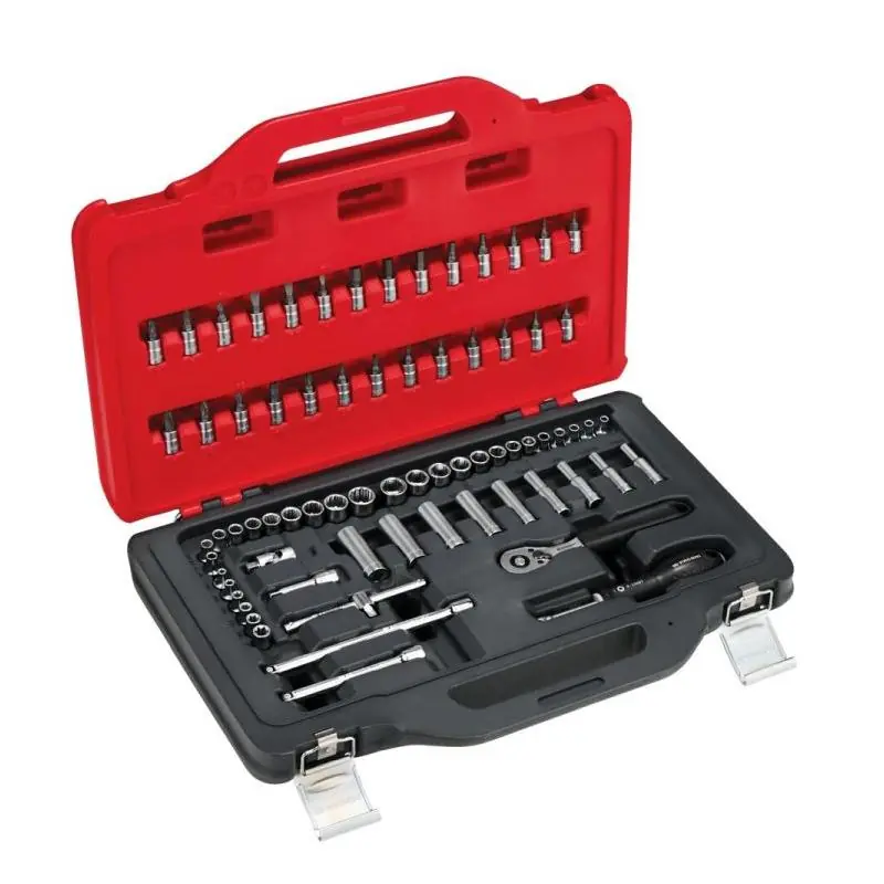 RL.151-EP72PB - Zestaw nasadek 1/4" 6-kątnych, 12-kątnych, Torx, 4-14 mm, 3/16"-9/16", E4-E10, z grzechotką i akcesor. (72 szt.) Premium