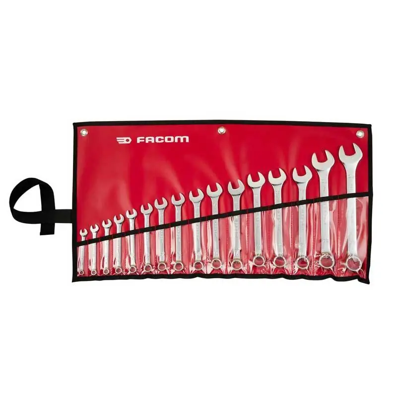 Sprawdź teraz 40B.JV16PB - Zestaw 16 kluczy oczkowo-płaskich Slim, 6 - 24 mm