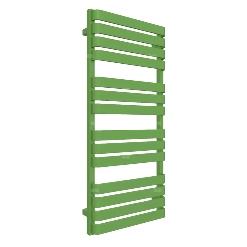 Łatwy zwrot Grzejnik drabinkowy TERMA WARP T, podłączenie SX, wym. 1110 x 500 mm, kolor zielony żółty RAL6018, moc 553W