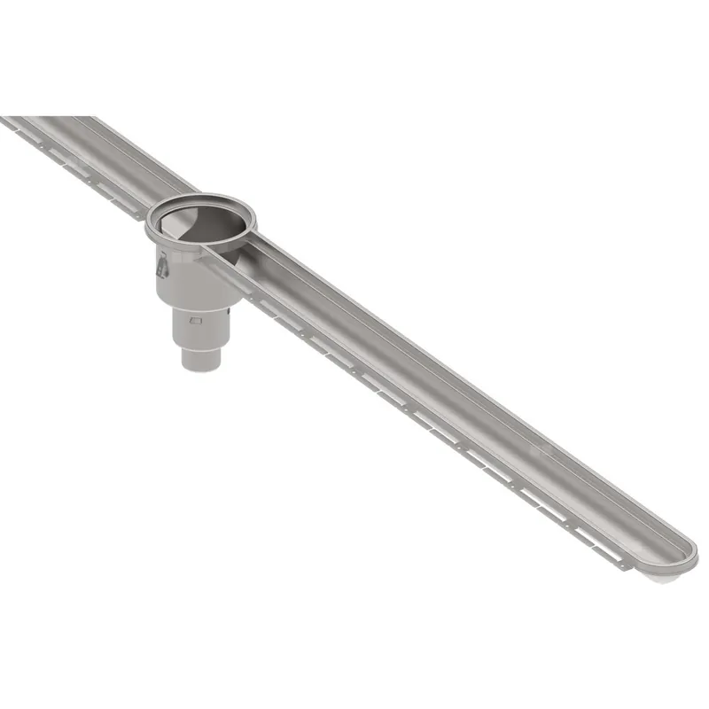 Super okazja HYGIENICPRO Korpus kanału (do dokupienia syfon typ 562, kosz osadczy typ 780 oraz ruszt typ 697.250.150.50 ) wymiar 150x4000 C OUTLET odpływ na środku, średni model kosz osadczy 780.004.020.05