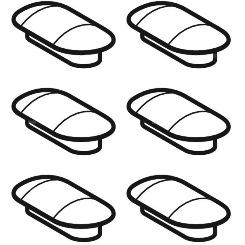 Zniżka Zestaw podkładek do deski sedesowej i pokrywy deski sedesowej, do Geberit AquaClean Mera (6 szt.)